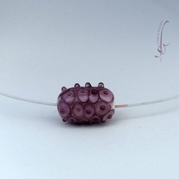 Ras du cou bicolore mauve Verre de Murano – Image 3