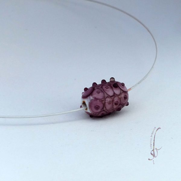 Ras du cou bicolore mauve Verre de Murano – Image 2
