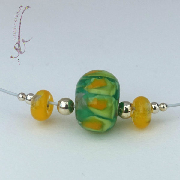 Boucles d'oreilles jaunes verre de Murano – Image 3