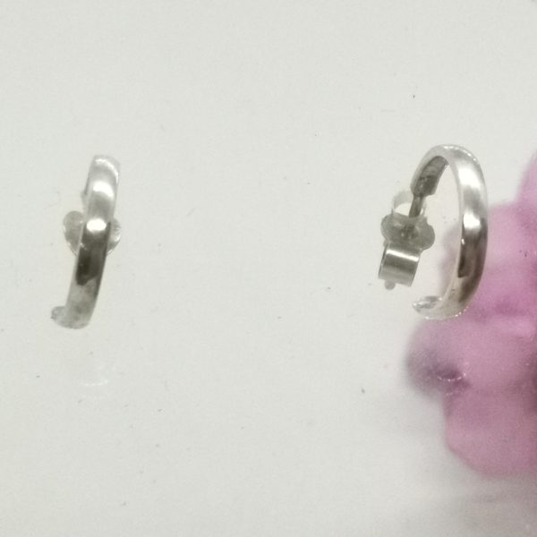 Boucles d'oreilles pendantes argent et grenat et Morganite "I love you" – Image 5