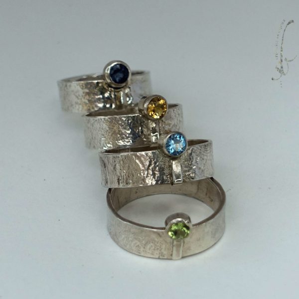 Bague argent "dentelle" Péridot T64 – Image 3