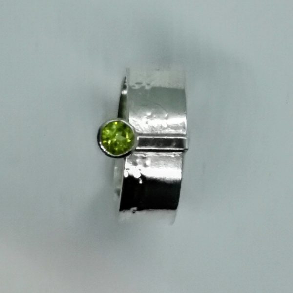 Bague argent "dentelle" péridot T57 – Image 2
