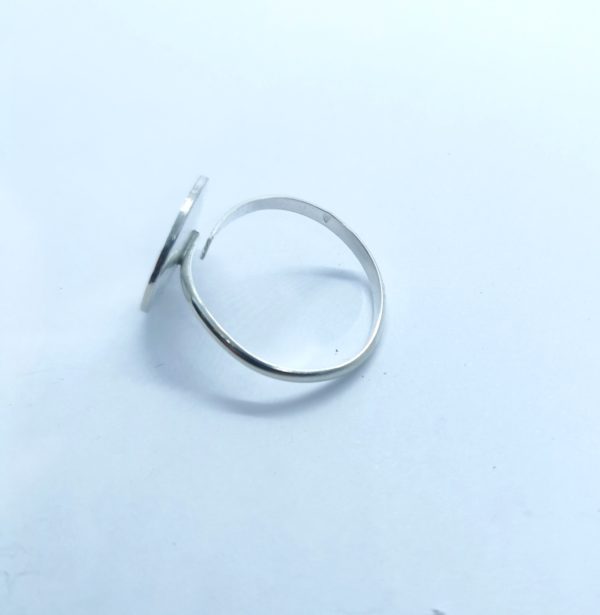 Belle bague Bague "Marguerite" argent et or réglable – Image 4