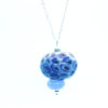 Pendentif perle de verre au chalumeau sur chaine argent – Image 2