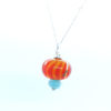 Pendentif perle de verre et argent