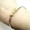 Bracelet argent et barrettes feuilles d'or – Image 6