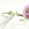 Bracelet argent et barrettes feuilles d'or – Image 4