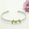 Bracelet argent et barrettes feuilles d'or – Image 2