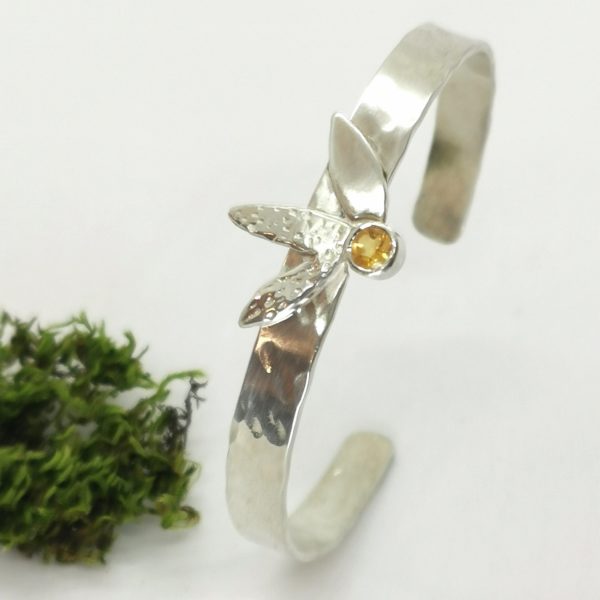 Bracelet argent et citrine collection "je t'aime"