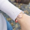 Bracelet "amour de perle" argent et perles de verre de murano rose et orange – Image 2