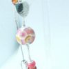 Bracelet "amour de perle" argent et perles de verre de murano rose et orange – Image 3