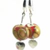Boucles d'oreilles  "amour de perle" argent 925 et verre de murano rose dorée – Image 2
